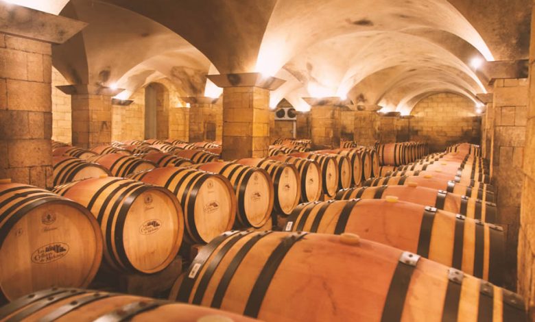 A place in Morocco full with barrels of wine in Meknes called Les Celliers de Meknès