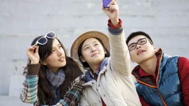 Three Chinese tourists
