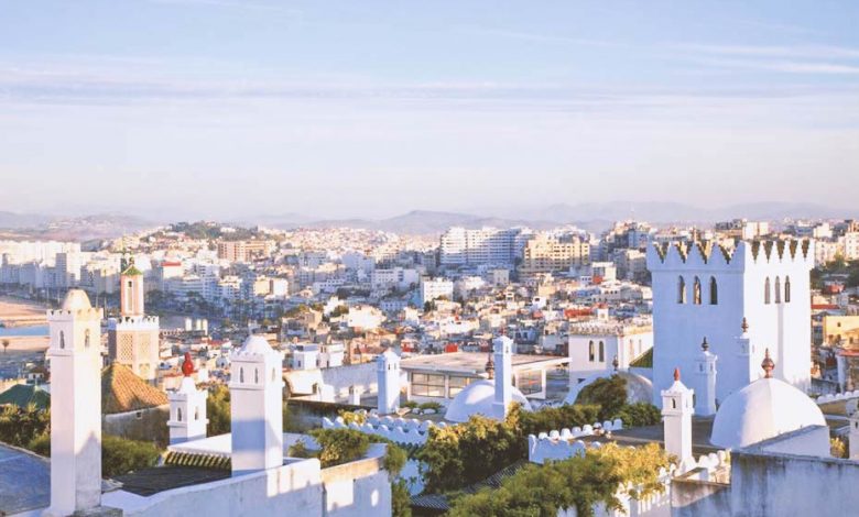 A beautiful view of Tangier, a city in Morocco.