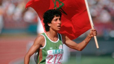 Nawal El Moutawakel, first Arab, African and Muslim woman to win an Olympic gold medal at the 1984 Olympic Games in Los Angeles
