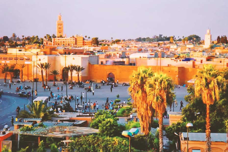 Beautiful view of the Marrakech city