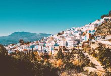 View of the beautiful and colorful city of Morocco, Chefchaouen.