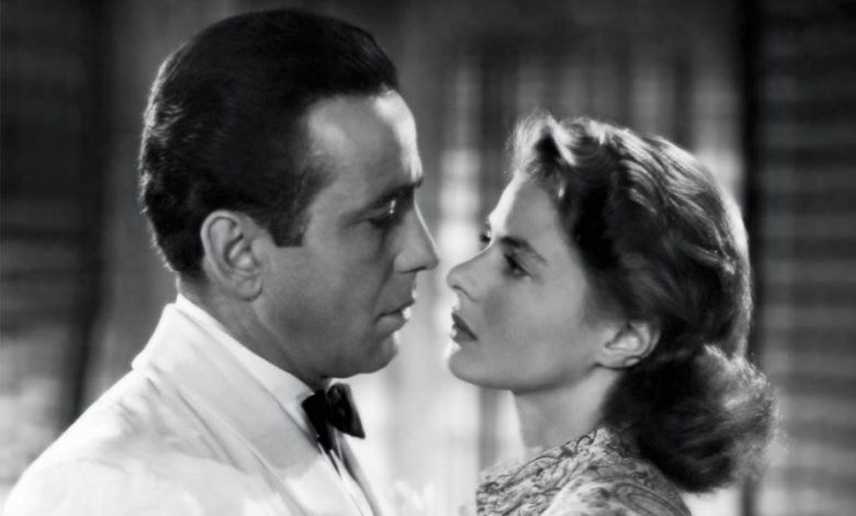 Ingrid Bergman and Humphrey Bogart in the famous movie called Casablanca