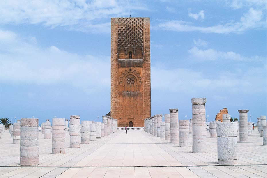 The Hassan tower in Rabat, Morocco.