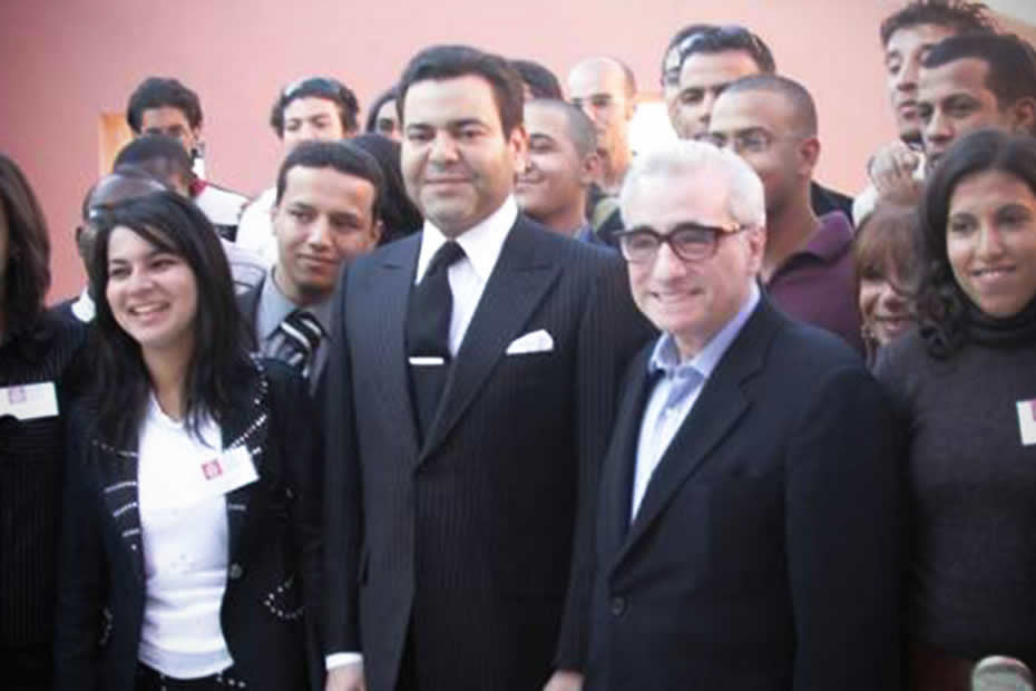 Martin Scorcese with Moulay Rachid, brother of the Moroccan king