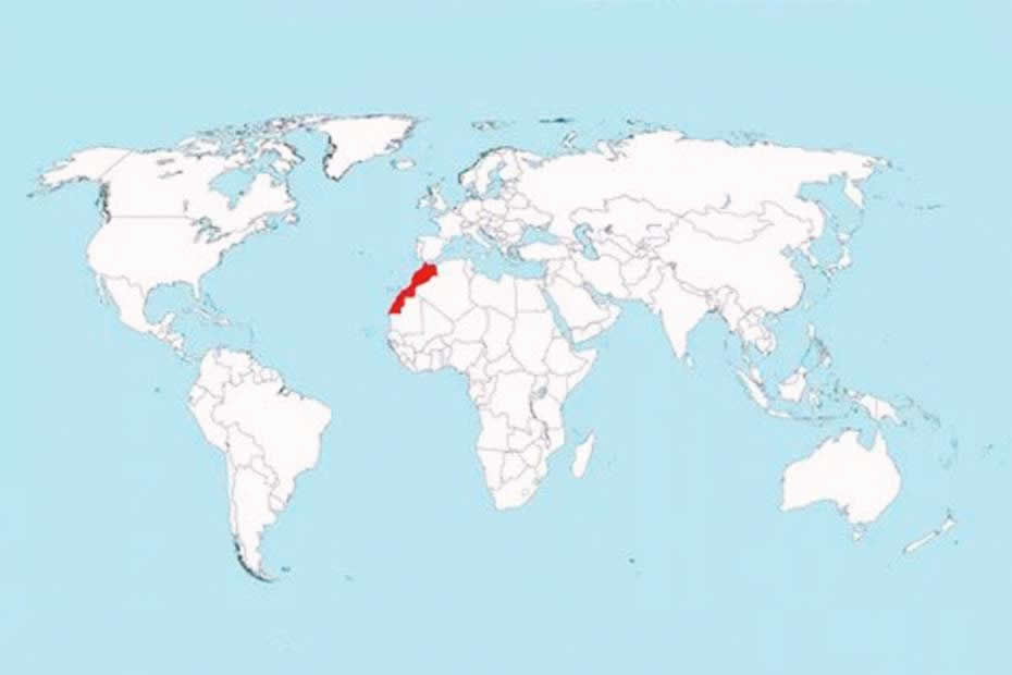 Where is Morocco on the world map