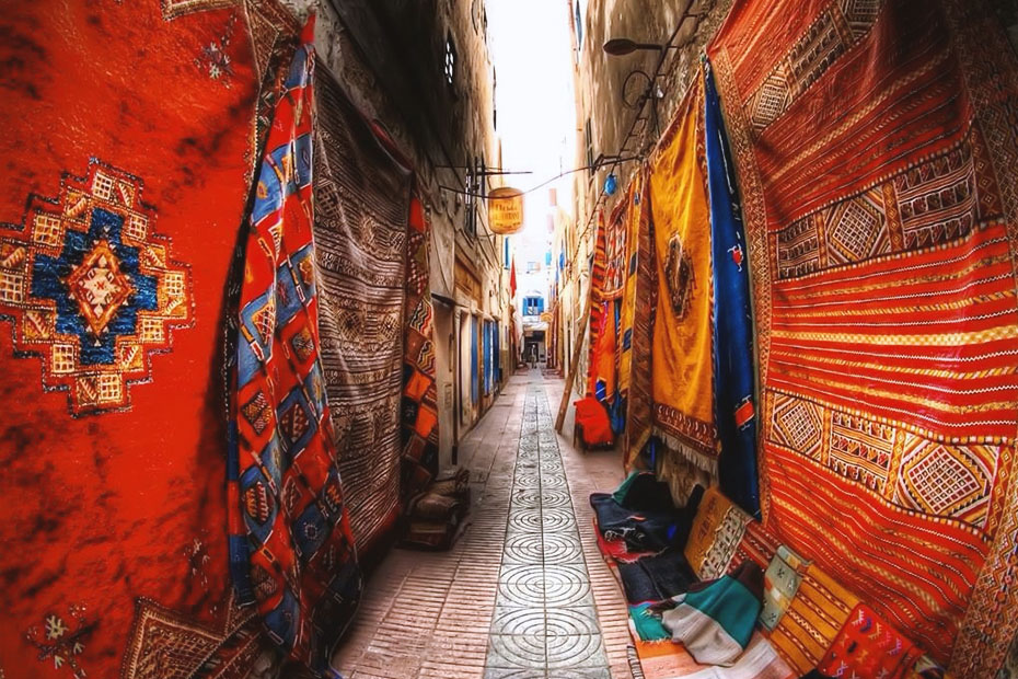 mysterious small alleys of Morocco