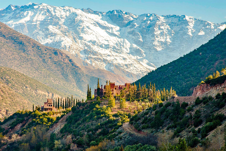beautiful landscape of the atlas mountains