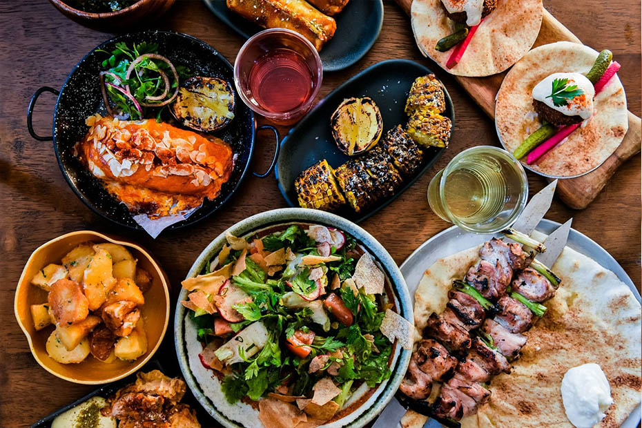 The most delicious Lebanese food on a table